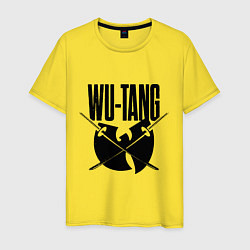 Футболка хлопковая мужская Wu tang catana, цвет: желтый