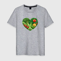 Мужская футболка Сердце из овощей