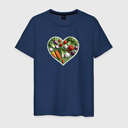 Мужская футболка Сердце из овощей