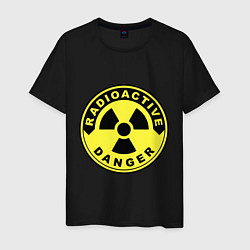 Мужская футболка Danger radiation sign