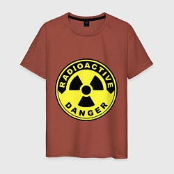 Мужская футболка Danger radiation sign