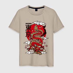 Мужская футболка Япония - дракон