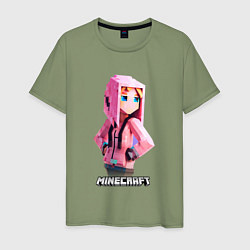 Мужская футболка Minecraft персонаж девушки в костюме