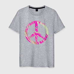 Мужская футболка Pink peace