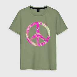 Мужская футболка Pink peace