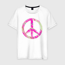 Мужская футболка Pink peace