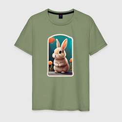 Мужская футболка Пушистый маленький кролик