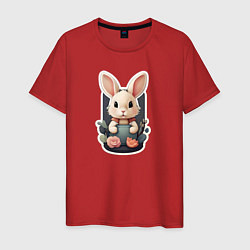 Мужская футболка Маленький пушистый кролик