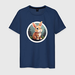 Мужская футболка Маленький пушистый кролик