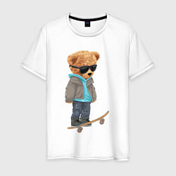 Мужская футболка Плюшевый мишка скейтер