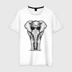 Мужская футболка Слон в панаме