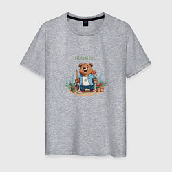 Мужская футболка Медведь дачник