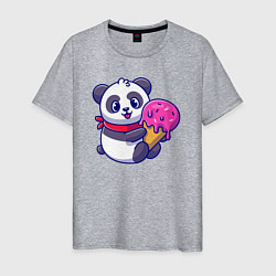 Мужская футболка Панда и мороженое