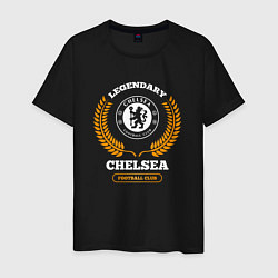 Мужская футболка Лого Chelsea и надпись legendary football club