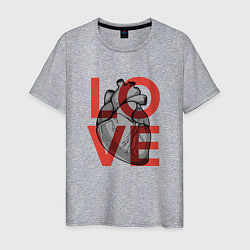 Мужская футболка Love с сердцем