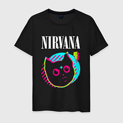 Мужская футболка Nirvana rock star cat