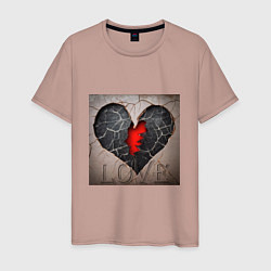 Мужская футболка Трещина на сердце