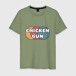 Мужская футболка Chicken gun круги