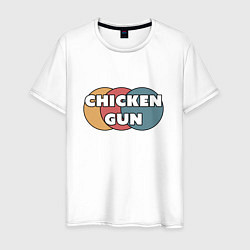 Мужская футболка Chicken gun круги