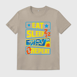 Мужская футболка Eat sleep fly