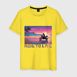 Мужская футболка Ride to live