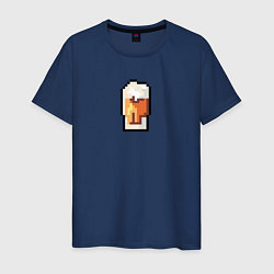 Мужская футболка Пиксельный бокал пива