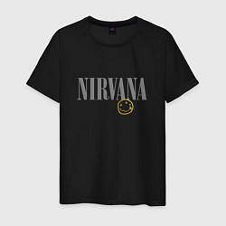 Мужская футболка Nirvana logo smile