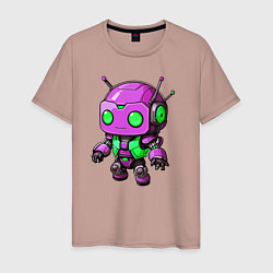 Мужская футболка Фиолетовый робот инопланетянин