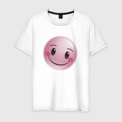 Мужская футболка Розовый смайлик