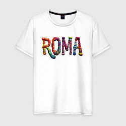 Футболка хлопковая мужская Roma yarn art, цвет: белый