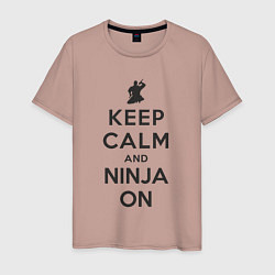 Мужская футболка Keep calm and ninja on