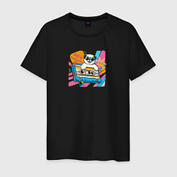 Мужская футболка Ретро собака в стиле 80х