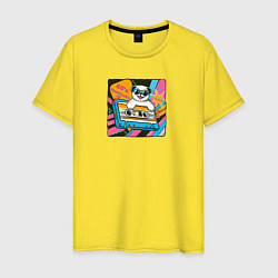 Мужская футболка Ретро собака в стиле 80х