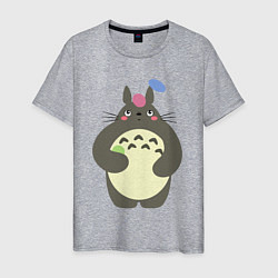 Футболка хлопковая мужская Totoro game, цвет: меланж