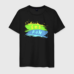 Мужская футболка Два пятна краски - get fun