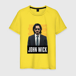 Мужская футболка Джон Уик в черных очках