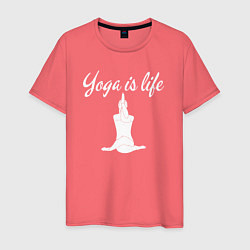 Мужская футболка Yoga is life