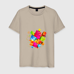 Мужская футболка Цветные квадраты