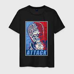 Мужская футболка Attack brain-alien
