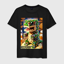 Мужская футболка Beersaur - fantasy ai art meme