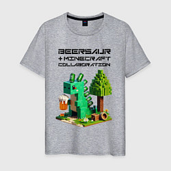 Мужская футболка Collaboration of Minecraft and beersaur - ai art