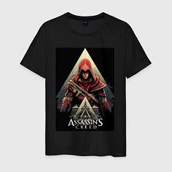 Мужская футболка Assassins creed красный костюм