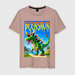 Мужская футболка Пивозавр - мем нейросеть Майнкрафт