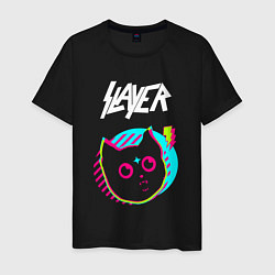 Мужская футболка Slayer rock star cat