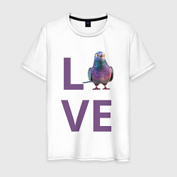 Мужская футболка Любовь к голубям