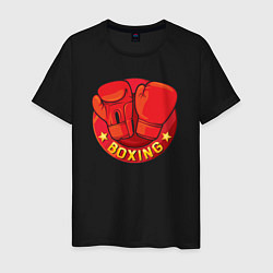 Футболка хлопковая мужская Boxing fight, цвет: черный