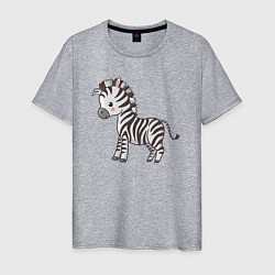 Мужская футболка Маленькая зебра