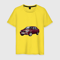 Футболка хлопковая мужская Fiat Albea, цвет: желтый