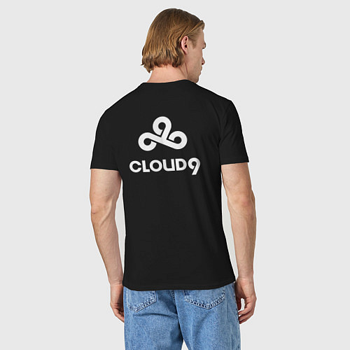 Мужская футболка Cloud9 - white logo / Черный – фото 4