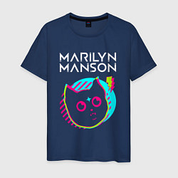 Мужская футболка Marilyn Manson rock star cat